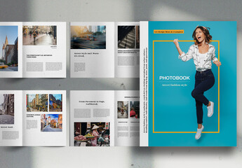Capri Blue PhotoBook Street Fashion Style Brochure Layout