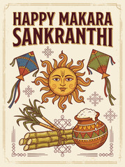 Obraz premium trending 2026 social media post sankranti kites festival vibes creatives free download 