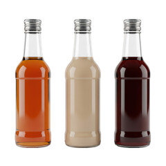 Three bottles of beverages