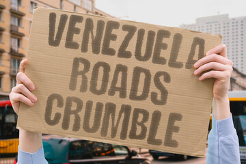 "Venezuela Roads Crumble" Infrastructure deteriorates without repair. INFRASTRUCTURE. DETERIORATES. REPAIR. ROADS. MAINTENANCE.