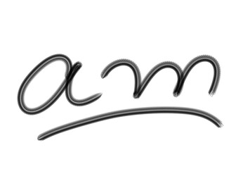 Elegant handwritten lowercase letters on clean white background