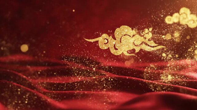 Celebrating Lunar New Year 2026 with vibrant red fabric and golden dragon illustration