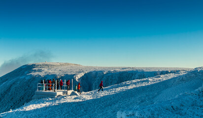 viewpoint on the śnieżne kotły  of the Karkonosze Mountains, Lower Silesia, Poland.