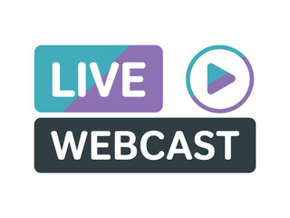 Fototapeta premium Live Webcast Logo Design Template
