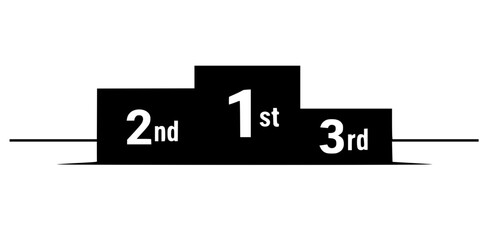 Winners Podium Stand 1st 2nd 3rd Vector Illustration