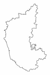 Karnataka outline map