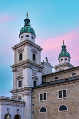 Obraz premium View of Salzburg Cathedral in Austria.