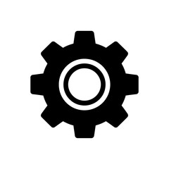 Settings gear icon on White Background Vector Art Illustration on white background.