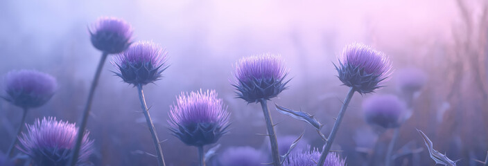 Thistles are referenced as a consequence of the curse on the ground in the book of Genesis, cinematic, photorealistic