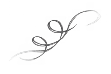 Abstract curling gray pencil stroke forming an artistic scribble design element on transparent background