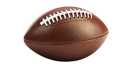 American Football Leather Ball Close-Up on Black Background