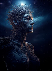 Illustration - Having dark thoughts - The human psyche