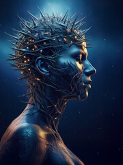 Illustration - Having dark thoughts or dealing with a thorny issue