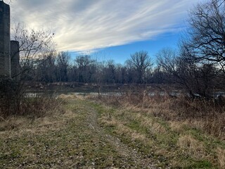 Obraz premium Amazing panorama near the Morava river, Bratislava, Slovakia