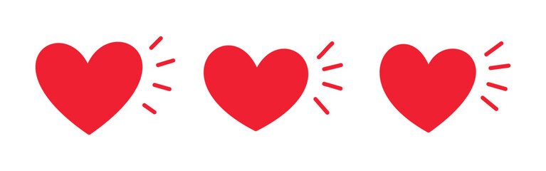 Vector Hand Drawn Heart Icon Set