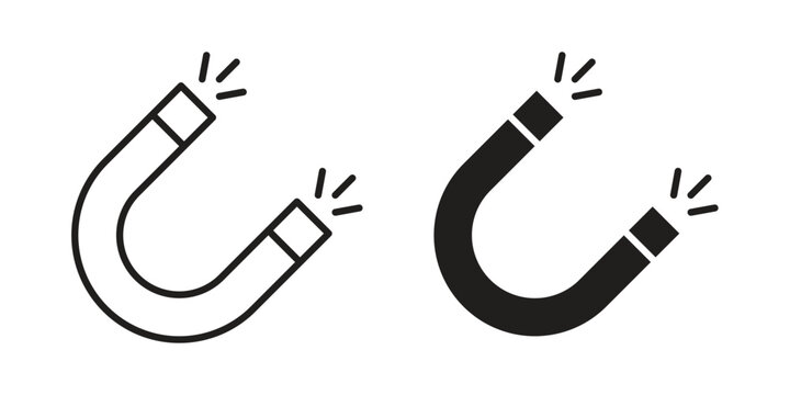 Magnet icons in trendy flat style. Icon design, logo, app, UI. Vector illustration