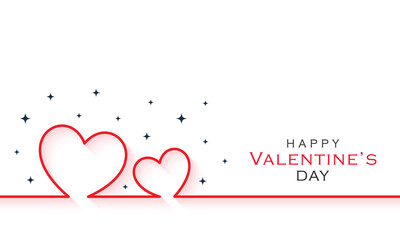 Vector Happy Valentine's Day With Hearts And Sparkling Star Background