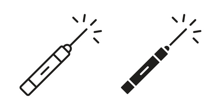 Pointer laser icons in trendy flat style. Icon design, logo, app, UI. Vector illustration