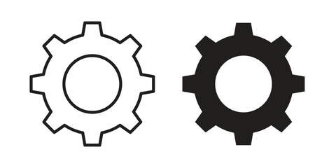 Settings icons in trendy flat style. Icon design, logo, app, UI. Vector illustration