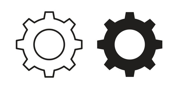 Settings icons in trendy flat style. Icon design, logo, app, UI. Vector illustration