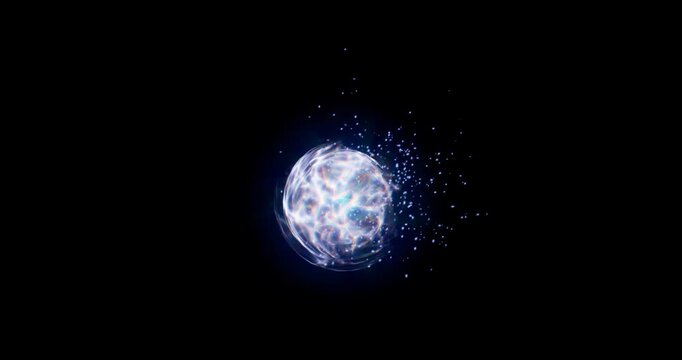 energy aura ball effect on black background