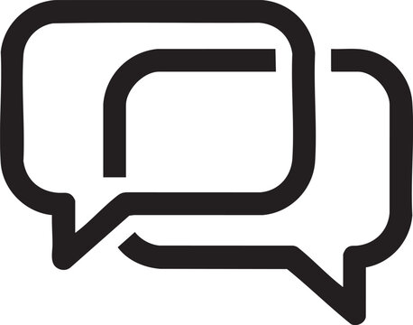 Modern minimalist speech bubble icon for chat and communication
