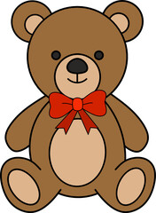 Cute Teddy Bear Illustration