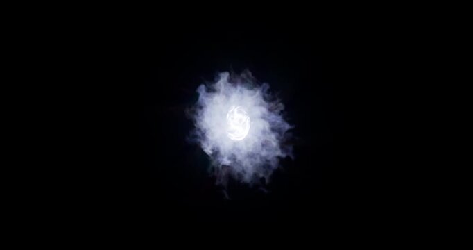 energy absorb effect on black background