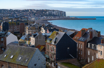Vue de Mers-les-Bains et du Tréport, France