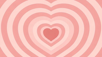 Concentric Pink Hearts Pattern Background