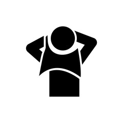 着替えをしている人のアイコン