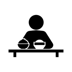 食事をしている人のアイコン