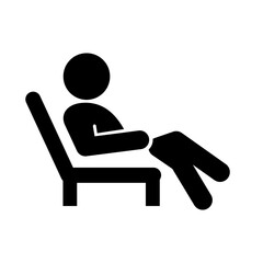 椅子に座って休憩している人のアイコン
