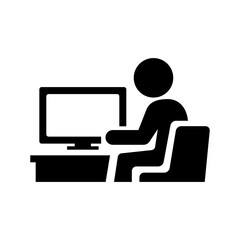 テレビを見ている人のアイコン