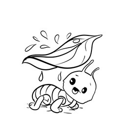 Ant Sketch Illustration For Coloring Book