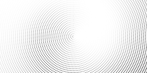 Digital gradient with points. Abstract futuristic panel. Dotted Backgound. Monochrome halftone pattern Vector illustration
