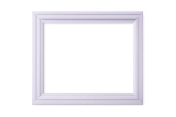 White picture frame with a clean border on transparent background, perfect for artwork display and design mock-ups