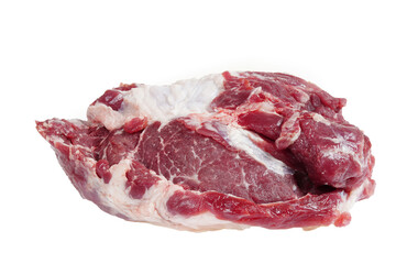 Obraz premium Raw meat on white background