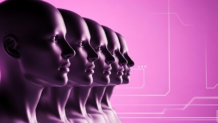 Futuristic Technology and Human Identity Illustration