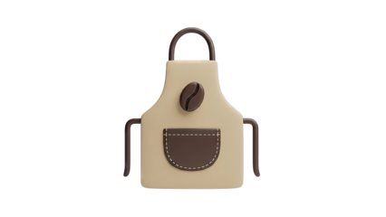 3D Coffee Bean Apron Icon