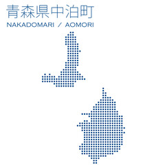 イラスト素材：日本地図　青森県中泊町ベクターイラストマップ	
