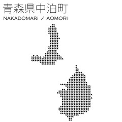 イラスト素材：日本地図　青森県中泊町ベクターイラストマップ	
