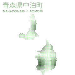 イラスト素材：日本地図　青森県中泊町ベクターイラストマップ	
