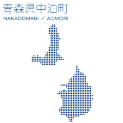 イラスト素材：日本地図　青森県中泊町ベクターイラストマップ	
