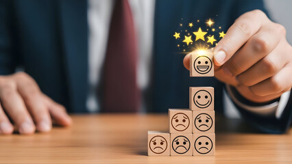 Elevate your brand with exceptional customer experience and feedback, showcasing satisfaction through a visual representation of positive sentiment.