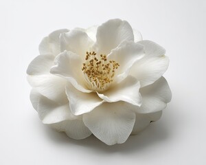 Delicate White Camellia Blossom