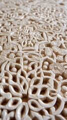 Ornamental Relief Panel In Light Beige Tones