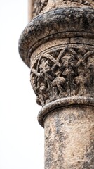 Ornate Stone Column Detail