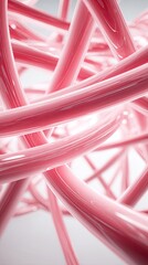 Abstract Pink Tubes Design