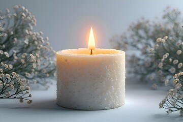 christmas candle and decorations